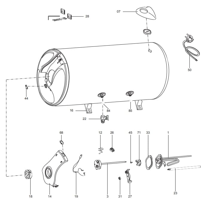 Запчасти Ariston SI-SLIM 65 H купить в Верхнем Уфалее