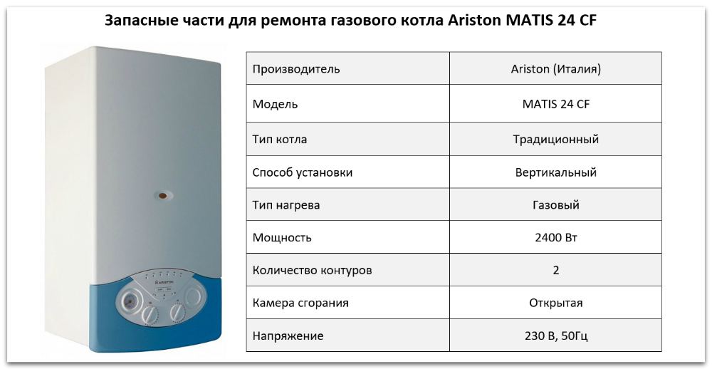 Купить запчасти Ariston MATIS 24 CF в Верхнем Уфалее
